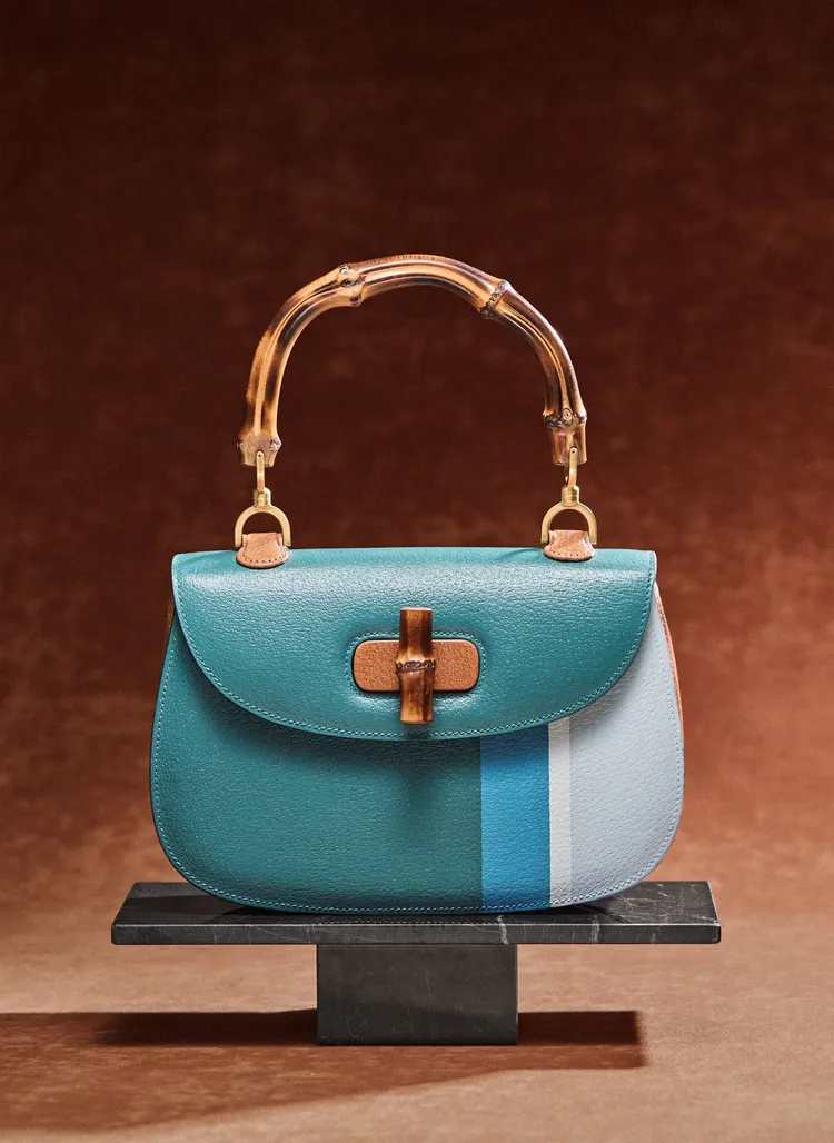 GUCCI在日本銀座畫廊舉辦的「BAMBOO 1947：昔日與今日。慶祝GUCCI在日本60周年」展覽。品牌提供