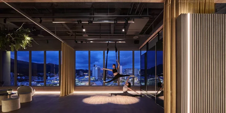 位在台北大直的高端健身房的ajoice。品牌提供