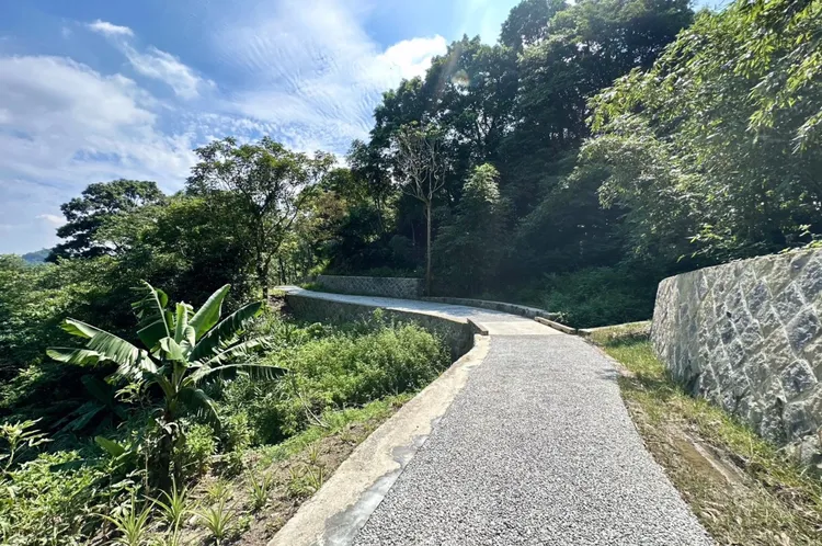 去年剛完工的「茶園步道」。北市府工務局提供