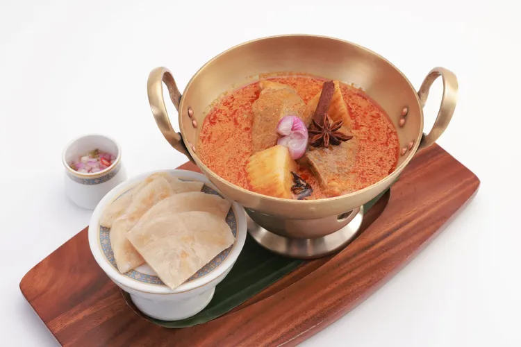 被CNN評選為全球50大美食冠軍「瑪莎曼羊肉咖哩」。台北遠東香格里拉提供