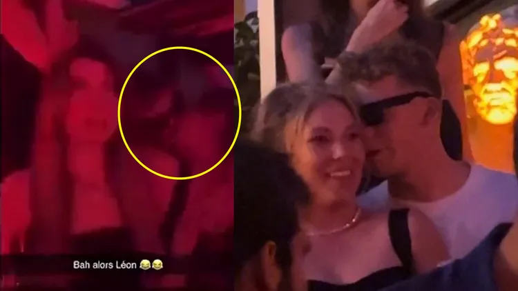 網友拍到谷愛凌和馬爾尚擁吻。翻攝ba哥專用微博