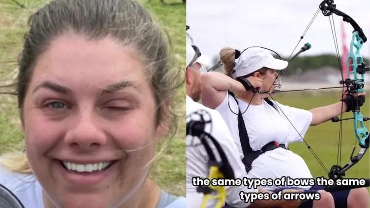 奧托展現射箭天賦，將於今年代表美國出賽帕運會。翻攝自BBC