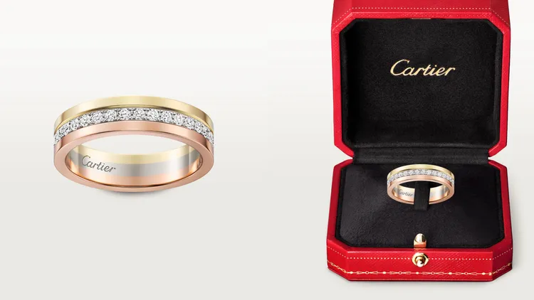 卡地亞VENDÔME LOUIS CARTIER婚戒，21萬9000元。品牌提供