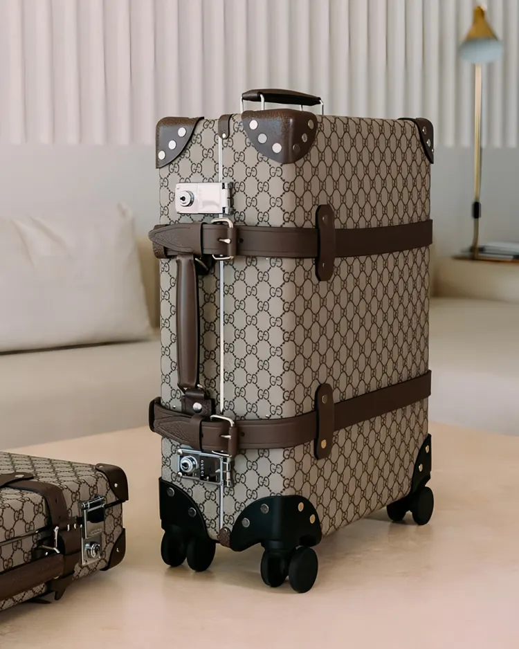 Globe-Trotter與GUCCI的限定聯名行李箱。品牌提供