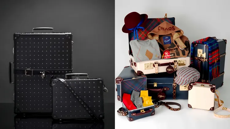 Globe-Trotter與Alexander McQueen、Vivienne Westwood的限定聯名行李箱。品牌提供