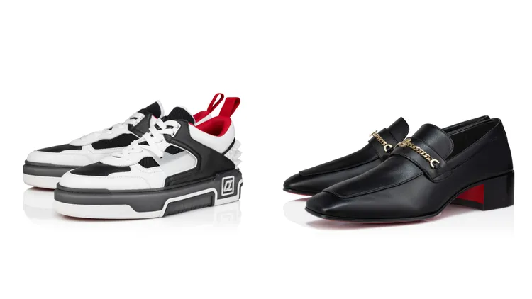 Christian Louboutin ASTROLOUBI FLAT運動鞋（左）3萬7500元、MJ MOC樂福鞋（右）4萬6000元。品牌提供