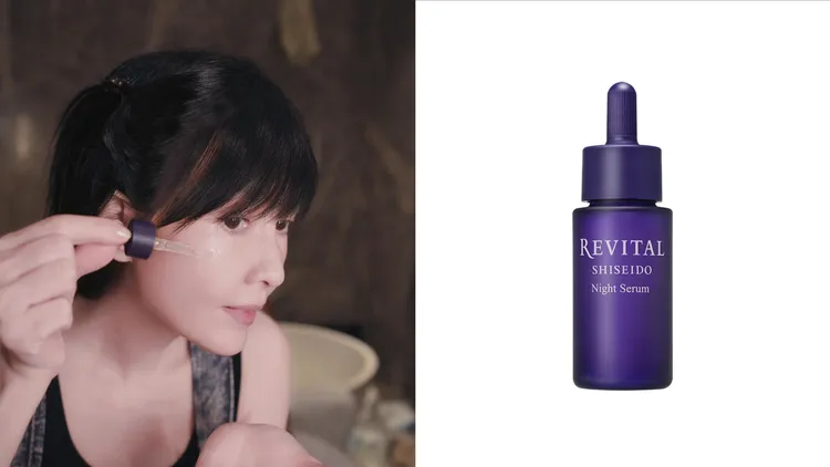 REVITAL逆時煥生油精萃添加有高純度維他命A，以及獨家超級紫萃能量配方，90ml／3400元。左圖翻攝周慧敏IG、右圖品牌提供