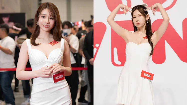 日本AV女優河北彩伽（左）、明里岫（右）。翻攝自TRE官方粉絲團