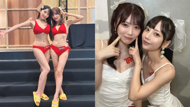 日本AV女優北野未奈（左起）、藤森里穗、石川澪 、七澤米亞。翻攝自TRE官方粉絲團