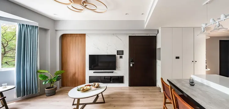 現代風客廳很有質感。翻攝黃大米臉書