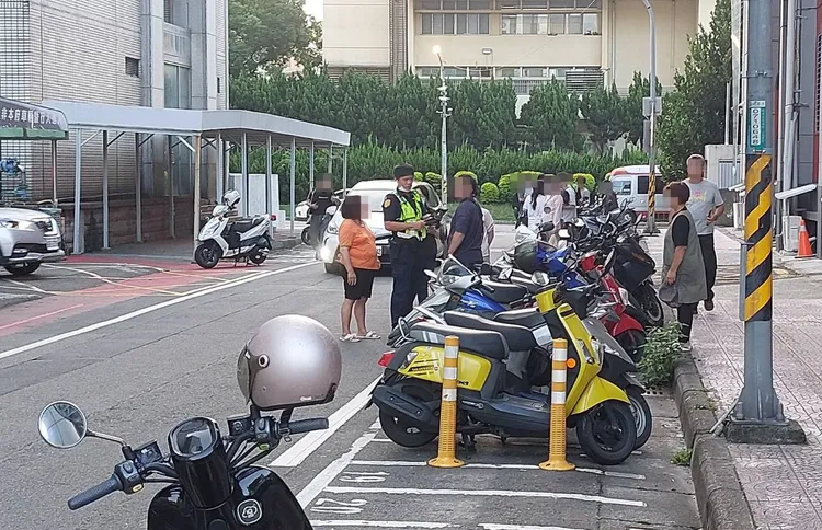 警方據報到場處理。桃園警分局提供