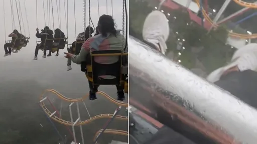 遊樂園遊客懸空25樓高「體驗暴風雨」 空中旋轉被大自然無情加碼