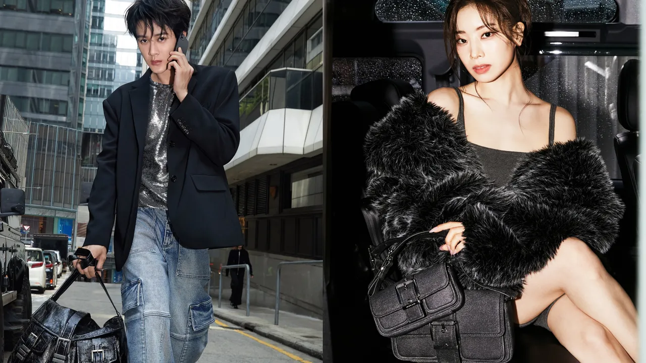 檀健次（左）、多賢（右）搭配MICHAEL KORS秋冬重點包款。品牌提供