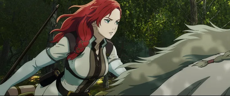 《魔戒：洛汗人之戰》以赫拉為主角。華納兄弟提供