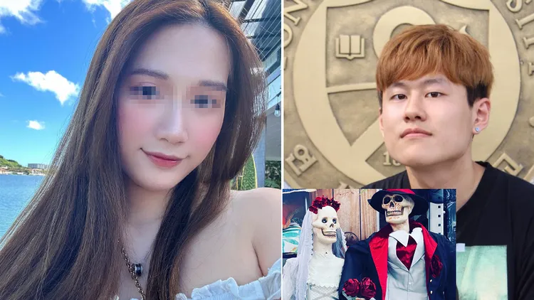 中國富二代正妹何蘇雲（左）慘遭男友朱安迪殺害。她們的朋友發現，何蘇雲4年前在臉書貼的一張照片，似乎預示了悲劇。翻攝Facebook/Zoey Suyun He、Facebook/Andy Chu