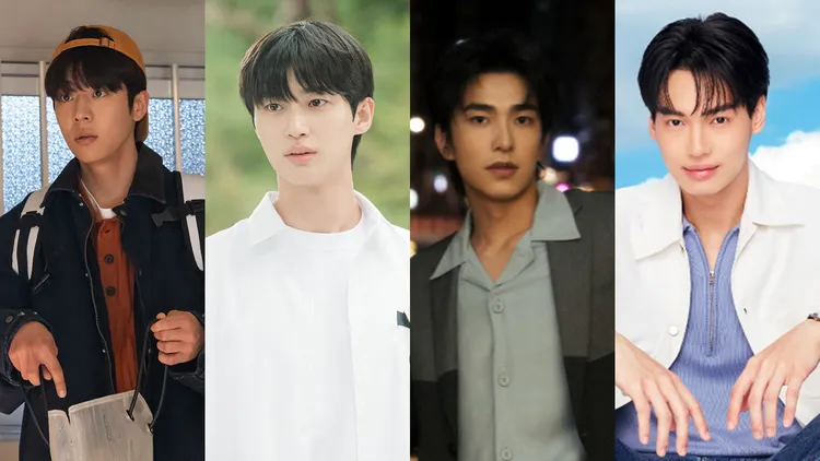 男新人由《Eye Love You》蔡鍾協（左圖起）、《背著善宰跑》邊佑錫、《誰是被害者2》曾敬驊、《咒中人》Win角逐。friDay影音、愛奇藝國際站提供、翻攝亞洲內容獎官網