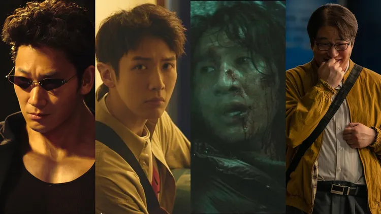 《幽遊白書》綾野剛（左圖起）、《不夠善良的我們》柯震東、《無路可走：輪盤賭》李光洙、《假面女郎》安宰弘提名男配角。Netflix、公視、Disney+提供