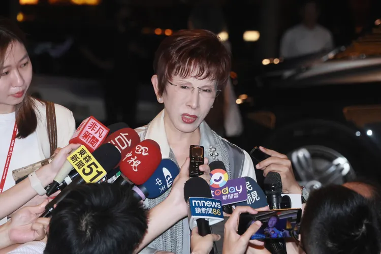 國民黨前主席洪秀柱，今出席連戰夫婦60週年鑽石婚。彭欣偉攝影