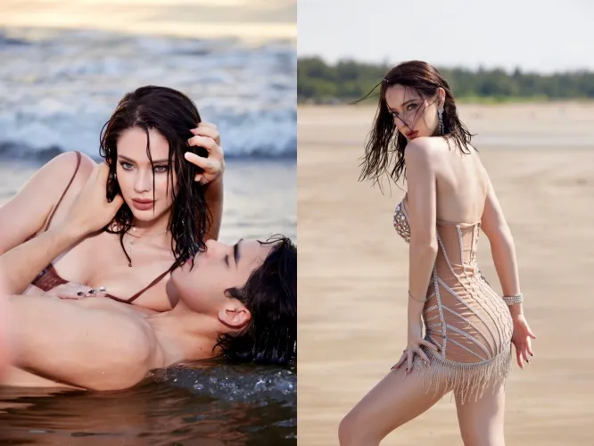 安妮在海邊跳舞快昏倒，看到MV成果覺得值得了。伊林娛樂提供 