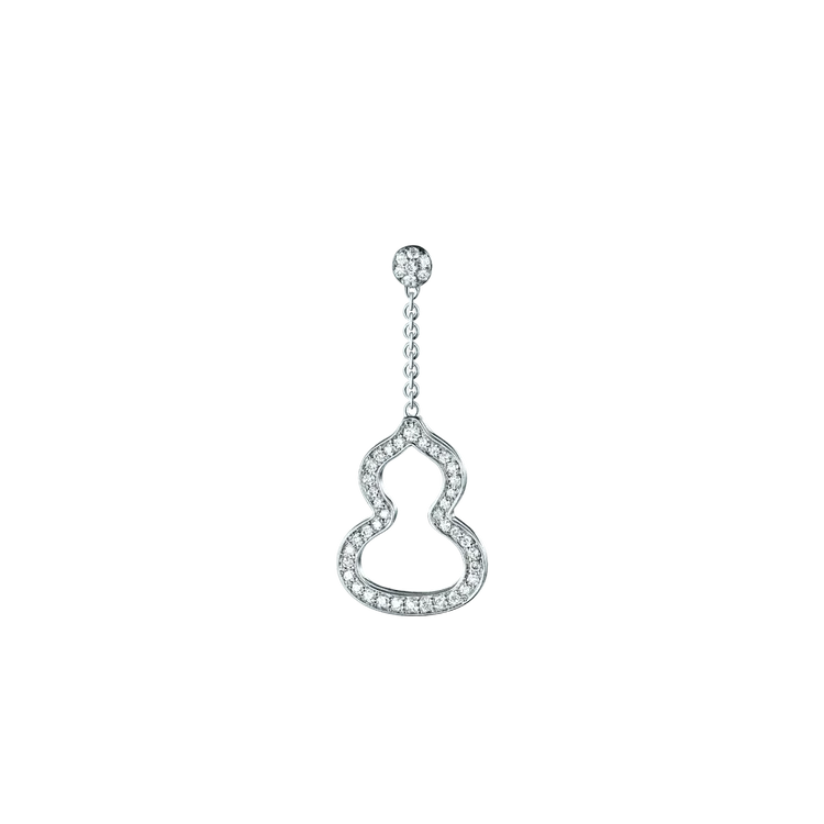 Qeelin Wulu 18K白金鑽石耳環，18萬9500元。品牌提供