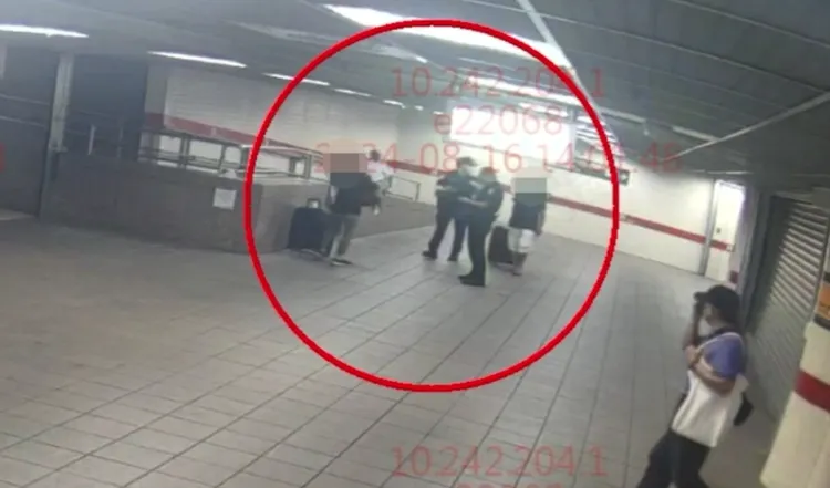 警陪同沿路尋找。警方提供