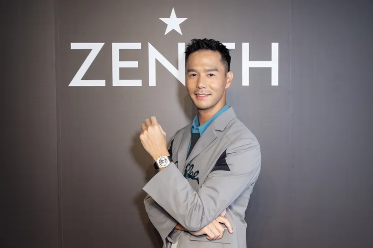 男星丁春誠戴上ZENITH DEFY SKYLINE陀飛輪腕錶。品牌提供