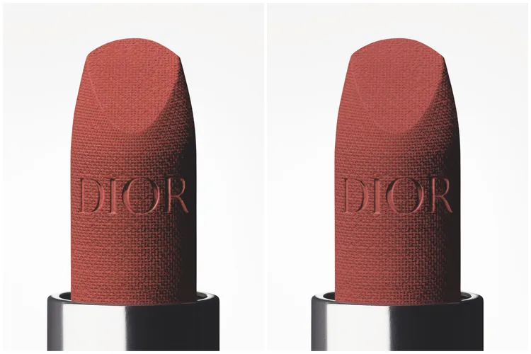 Dior迪奧藍星唇膏#188豆沙裸棕（左）、#299奶咖栗子（右）為線上旗艦店獨賣，各1600元。品牌提供