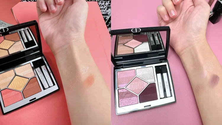 Dior經典五色眼影巴黎地圖#663聖多諾黑（左）、#983香榭大道（右）。張家玲攝