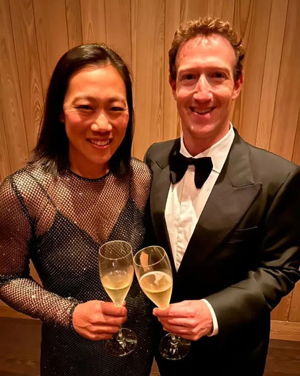 祖克柏（右）與老婆普莉西亞陳結婚12年。IG@zuck