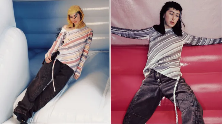 斜領亨利衫擁有獨特繽紛外觀。品牌提供