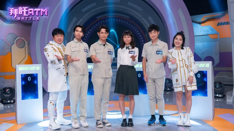 胡瓜（左起）、吳席綸、陳立宸、陳映呈、林均頤、Sandra等錄「最強高中生總決賽」。TVBS提供