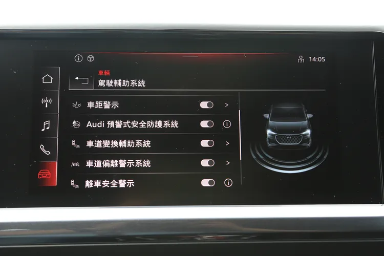 既然是豪華品牌電車，Audi Q4 e-tron當然也將相當於Level 2的豐富系統列為標準配備。林浩昇攝