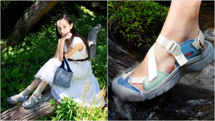 KEEN與More Trees和水原希子帶來三方聯名鞋款，水原希子在形象照中化身「森林系女孩」。品牌提供