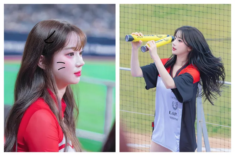 李珠珢是韓職啦啦隊超新星，所跳的三振舞更是爆紅到台灣來。  翻攝my._.chuuu  IG