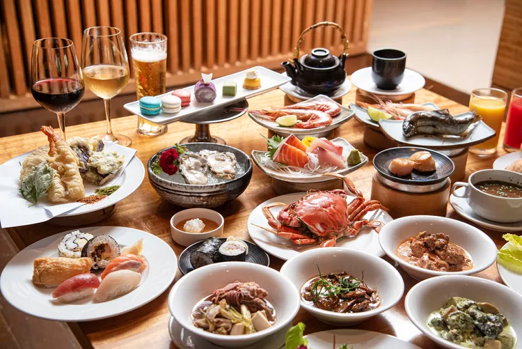 吃到飽歐風館餐點。大倉久和大飯店提供