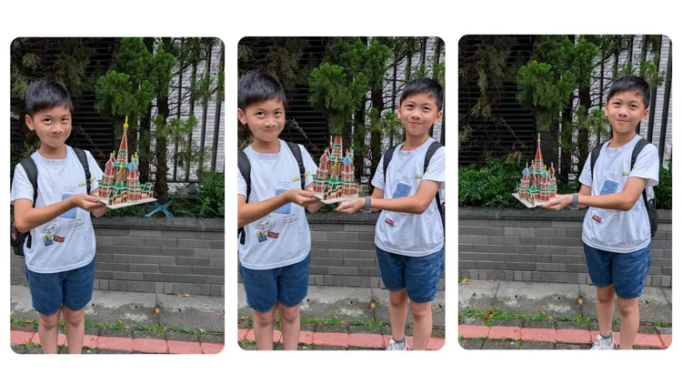 「一起拍」功能可以自己玩影分身術。趙筱文 攝