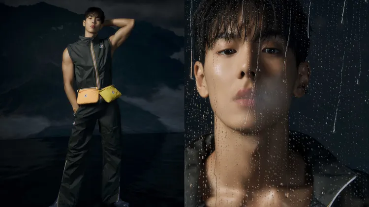 Shownu換上收納式背心大曬緊實手臂線條。品牌提供