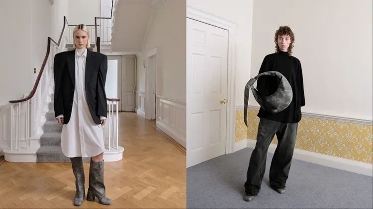 採用做舊丹寧面料營造出滿滿的個性氣息。品牌提供