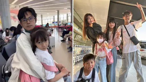 阿翔帶全家遊韓擁小美人坐大腿　老婆精選景點遭吐槽「無聊」