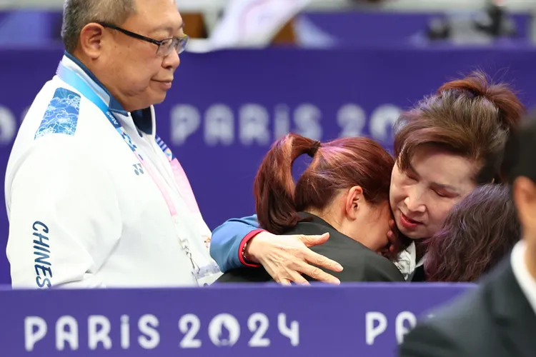 羅嘉翎賽後忍不住痛哭。  中央社