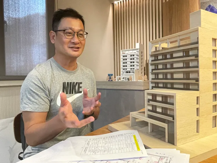 品創建設總經理陳建銓分析，在捷運帶動下，未來水湳經貿園區的租金行情將持續看漲。張瑞傑攝