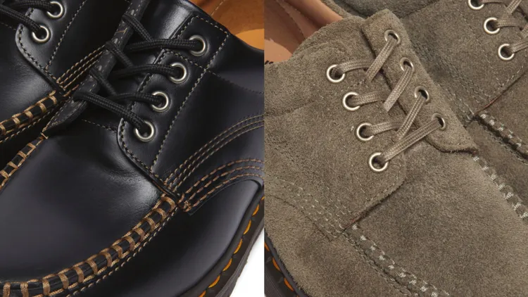 Lowell四孔鞋擁有皮革鞋面以及毛絨麂皮2種款式。品牌提供