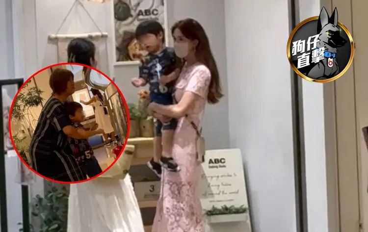 林志玲抱3歲兒與黑澤婆婆現身台北101，三代同堂享天倫。合成照片、特勤中心攝