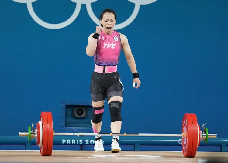 郭婞淳為自己喝采。 中華奧會提供