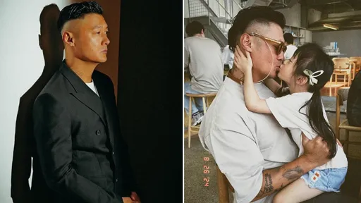 余文樂抱4歲女兒坐大腿 嘴對嘴玩親親被罵了