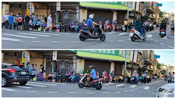 「不二坊」今早店家外人龍排了500公尺長。翻攝彰化人大小事臉書