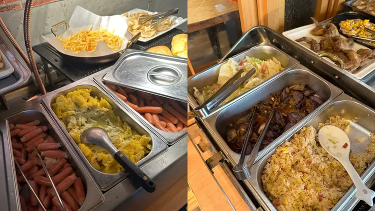 店家提供中西式多種菜色。翻攝Dcard