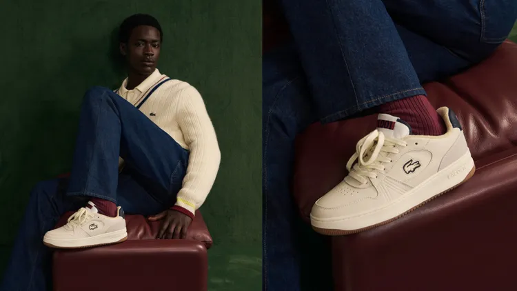 「L001 SET」後跟、鞋面上的鱷魚印花以及鞋舌上的L001皆為品牌標識性元素。品牌提供