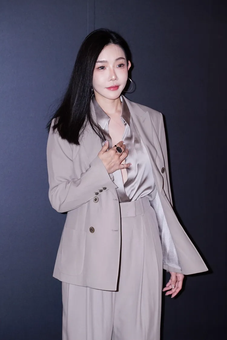 張兆志前妻許允樂也現身派對。彭欣偉攝