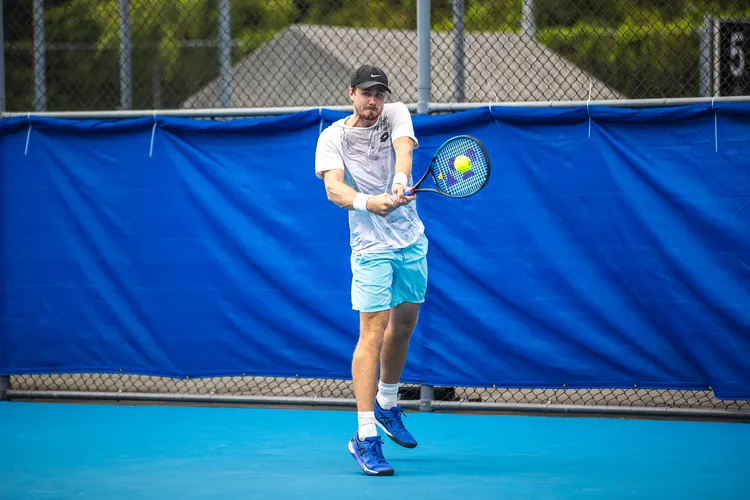 第二種子Blake Ellis歷經三盤苦戰晉級。台塑盃提供